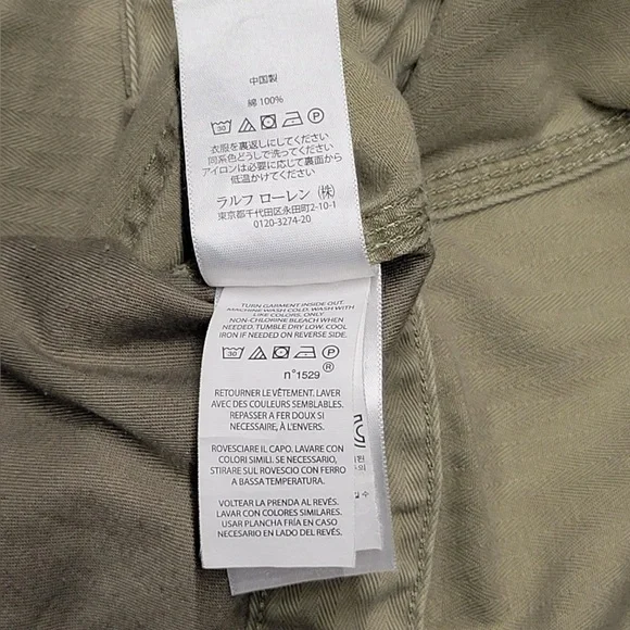 Polo Ralph Lauren Womens Olive Jumpsuit Cotton Twill Utility Long sleeve Size:4 - Picture 11 of 11